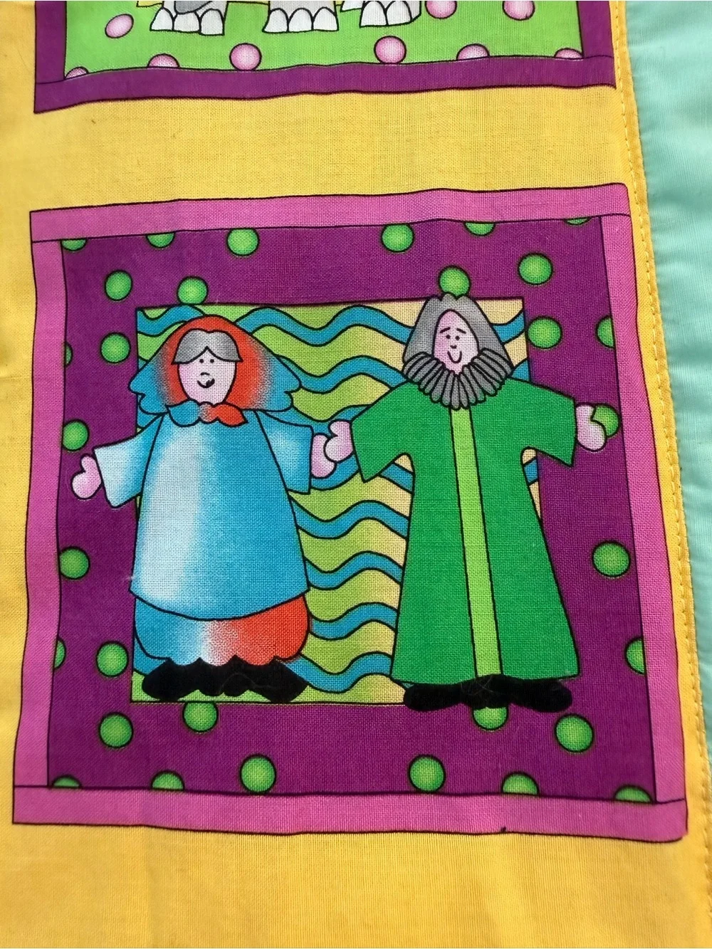 Mint Green Noah’s Ark Themed Handmade Baby Quilt — One of a Kind!!!